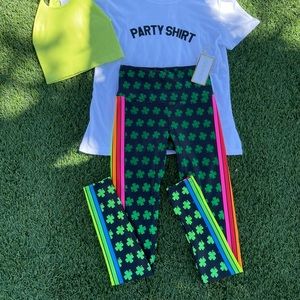 Goldsheep neon stripe lucky legging size s nwt